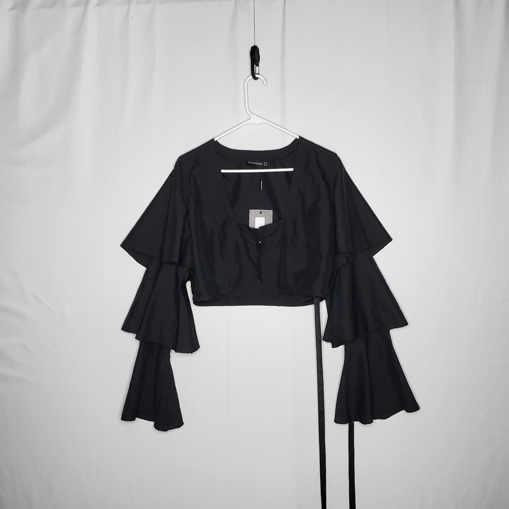 Pretty Little Thing Crop Top Medium Cottagecore Whimsygoth Fairy Renaissance Y2K